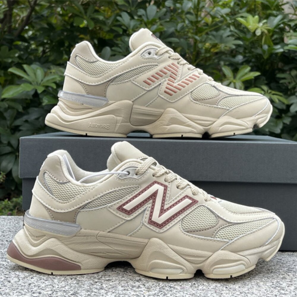 New Balance 9060 Brown/Cream Suede Sneakers